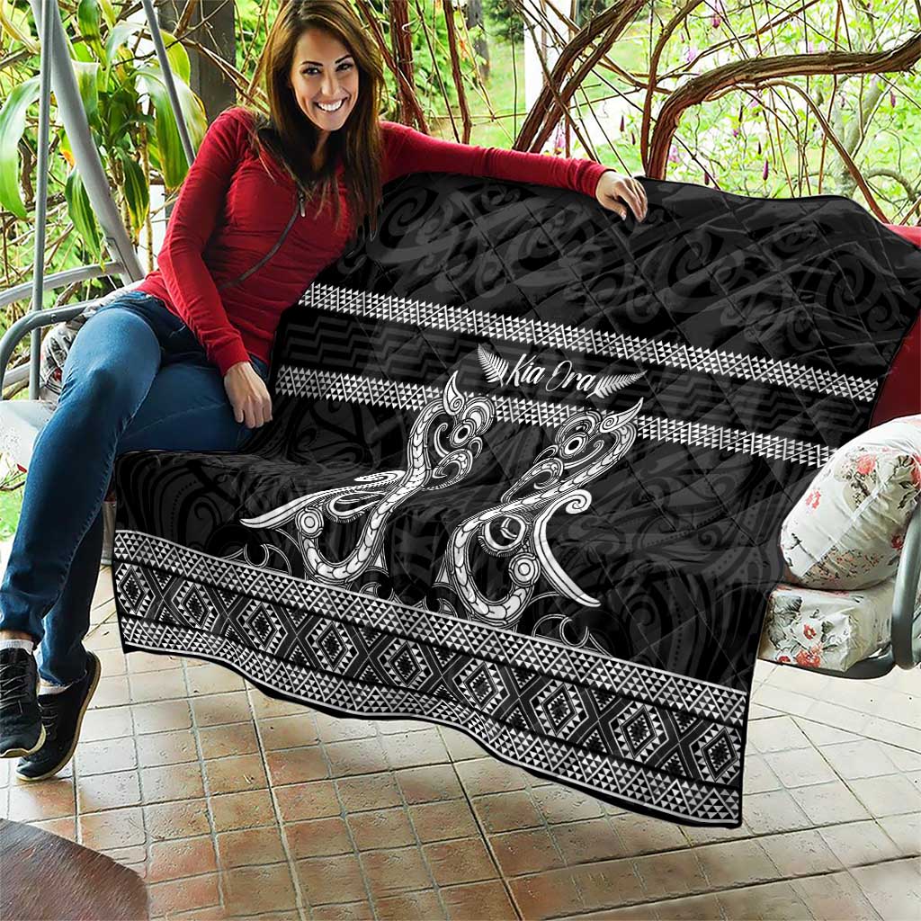 Kia Ora New Zealand Quilt Maori Language Week Pango Taniko Motif - Vibe Hoodie