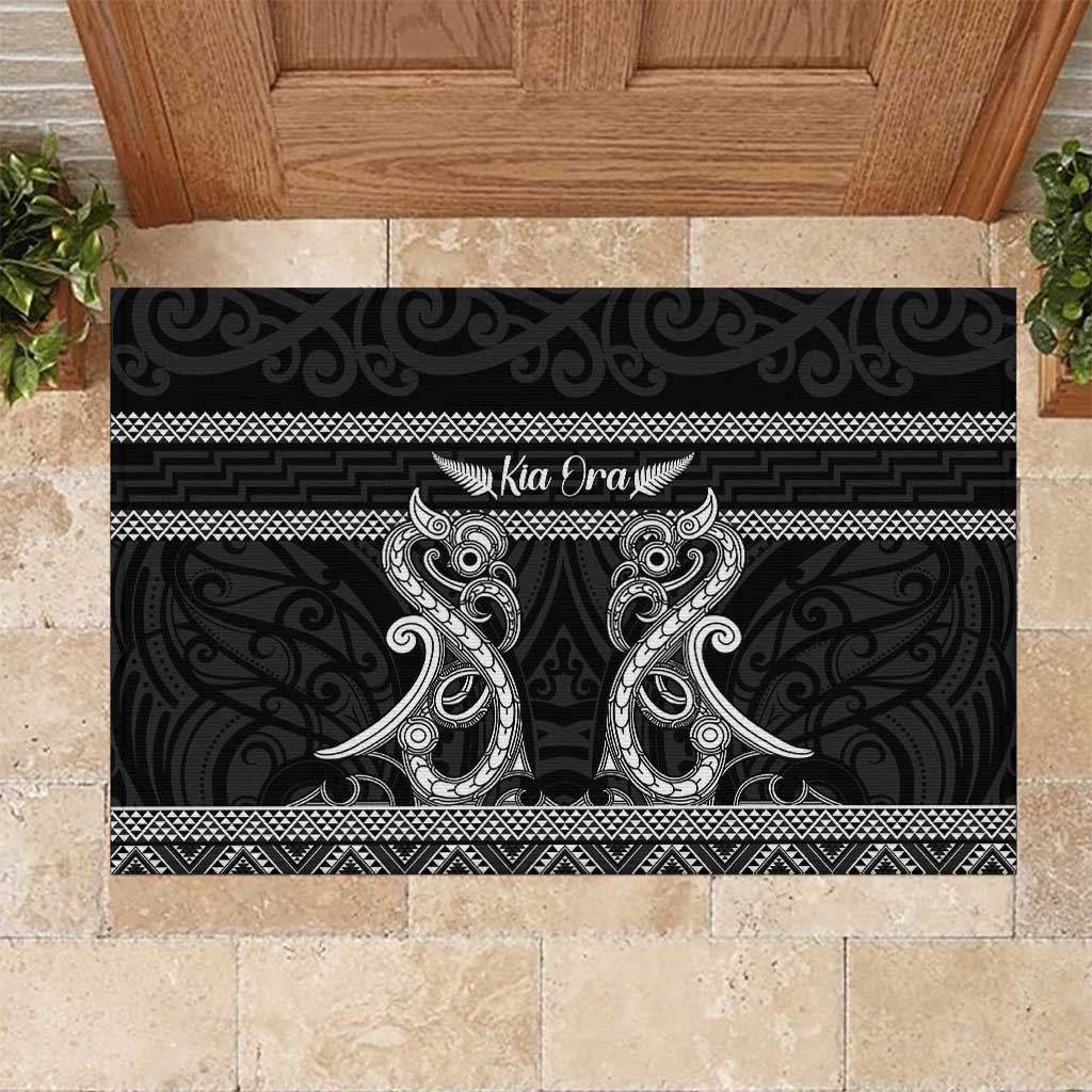 Kia Ora New Zealand Rubber Doormat Maori Language Week Pango Taniko Motif - Vibe Hoodie