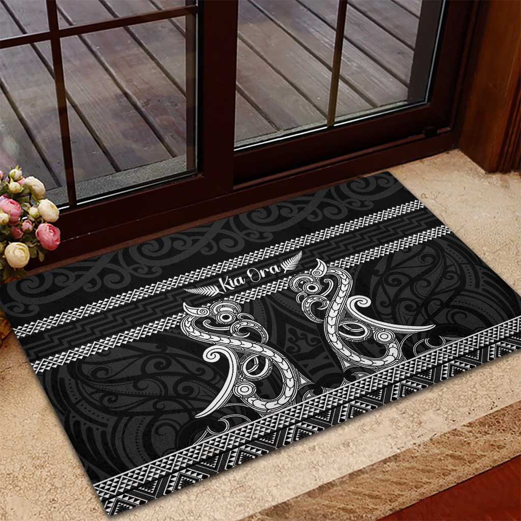 Kia Ora New Zealand Rubber Doormat Maori Language Week Pango Taniko Motif - Vibe Hoodie