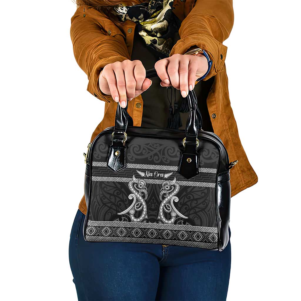 Kia Ora New Zealand Shoulder Handbag Maori Language Week Pango Taniko Motif - Vibe Hoodie
