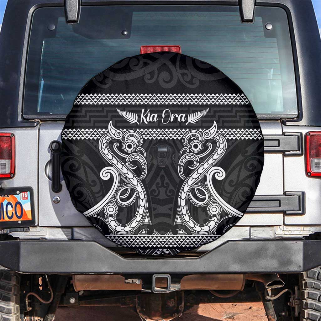 Kia Ora New Zealand Spare Tire Cover Maori Language Week Pango Taniko Motif - Vibe Hoodie