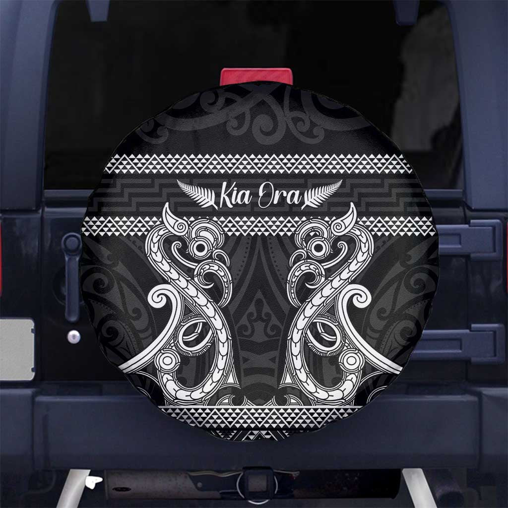 Kia Ora New Zealand Spare Tire Cover Maori Language Week Pango Taniko Motif - Vibe Hoodie