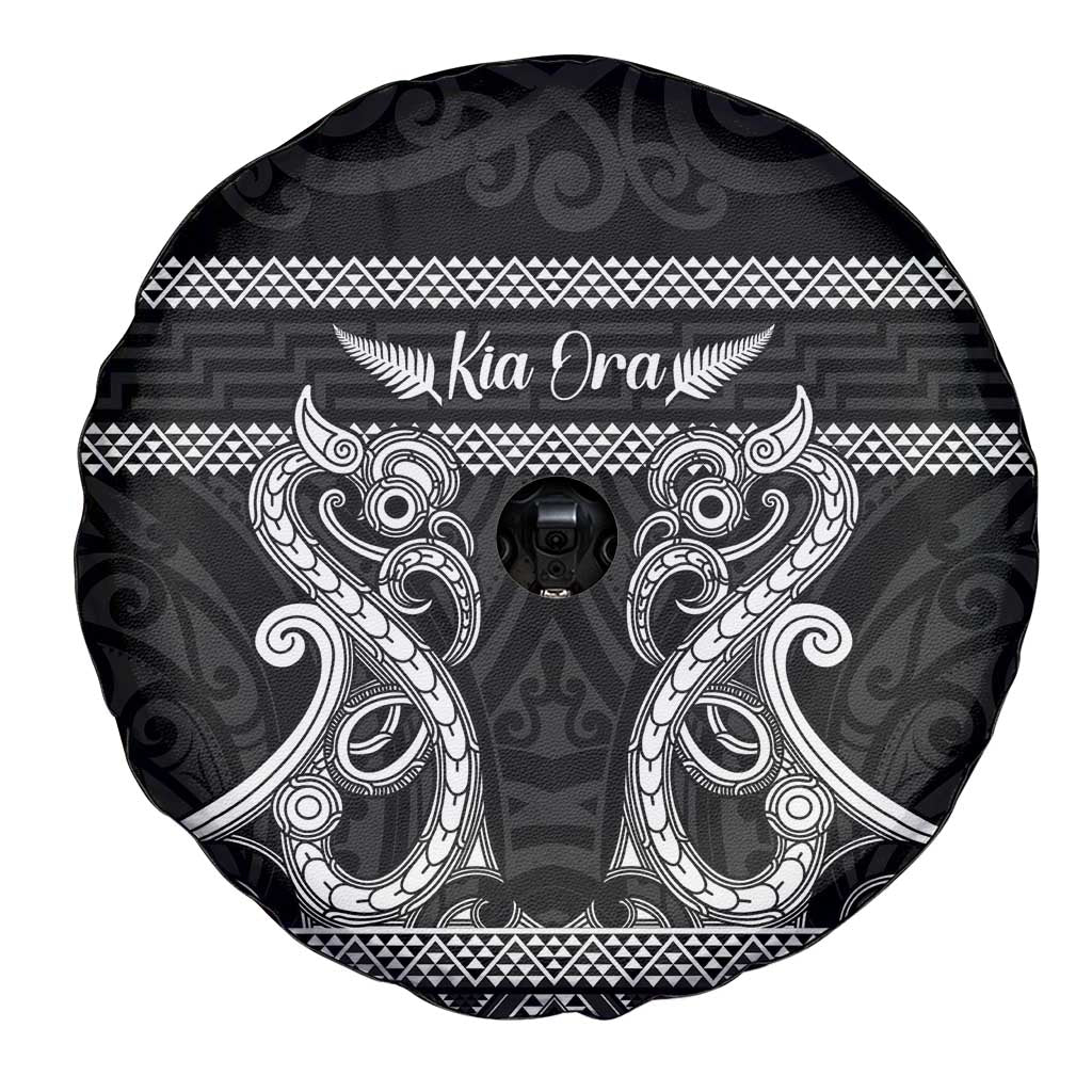 Kia Ora New Zealand Spare Tire Cover Maori Language Week Pango Taniko Motif - Vibe Hoodie
