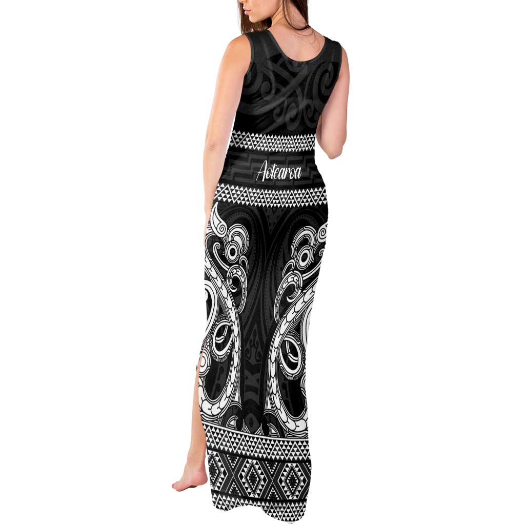 Kia Ora New Zealand Tank Maxi Dress Maori Language Week Pango Taniko Motif - Vibe Hoodie