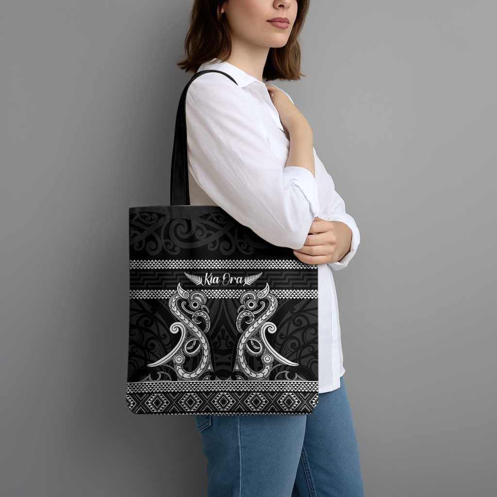 Kia Ora New Zealand Tote Bag Maori Language Week Pango Taniko Motif - Vibe Hoodie