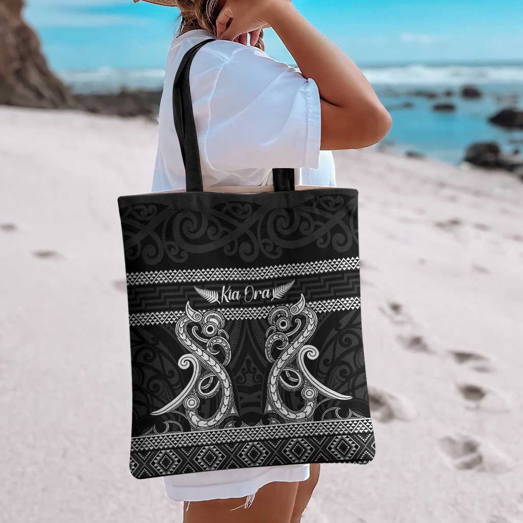 Kia Ora New Zealand Tote Bag Maori Language Week Pango Taniko Motif - Vibe Hoodie