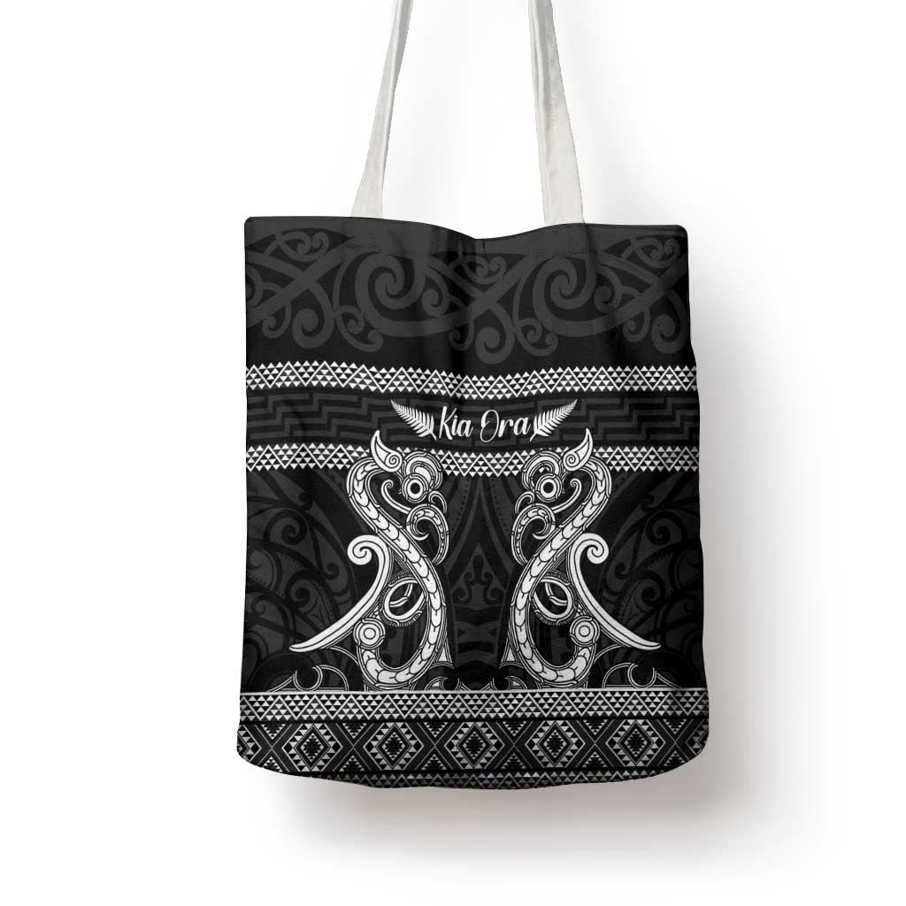 Kia Ora New Zealand Tote Bag Maori Language Week Pango Taniko Motif - Vibe Hoodie