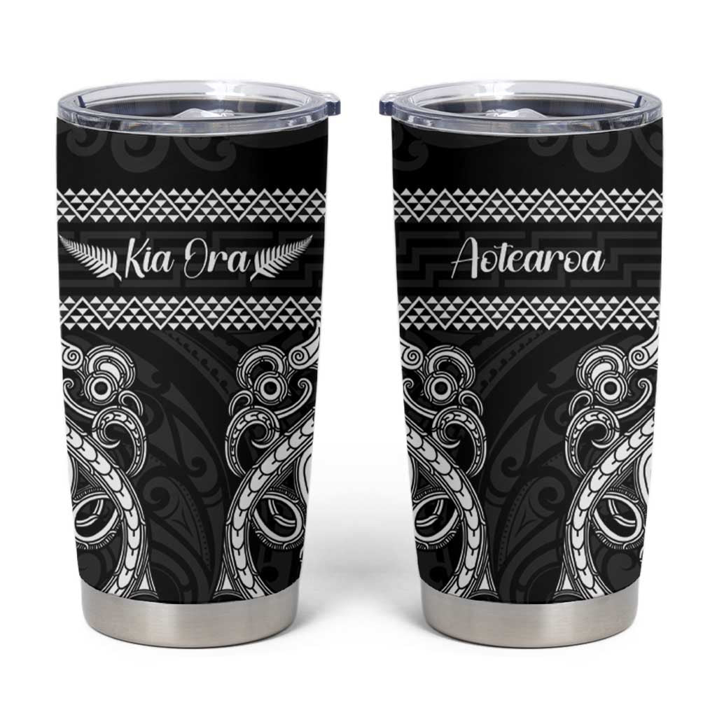 Kia Ora New Zealand Tumbler Cup Maori Language Week Pango Taniko Motif - Vibe Hoodie