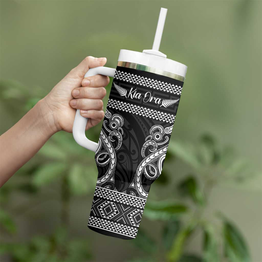Kia Ora New Zealand Tumbler With Handle Maori Language Week Pango Taniko Motif - Vibe Hoodie