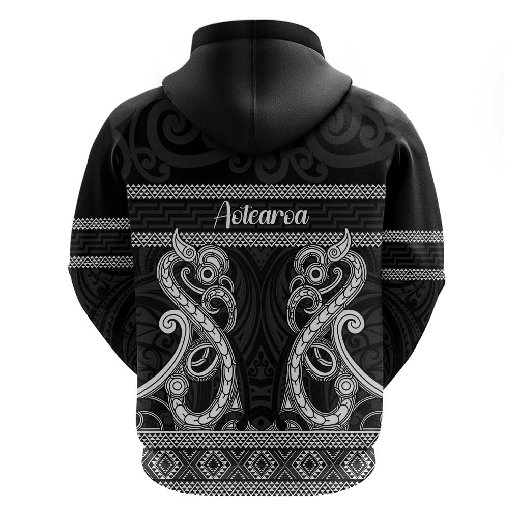 Kia Ora New Zealand Zip Hoodie Maori Language Week Pango Taniko Motif - Vibe Hoodie