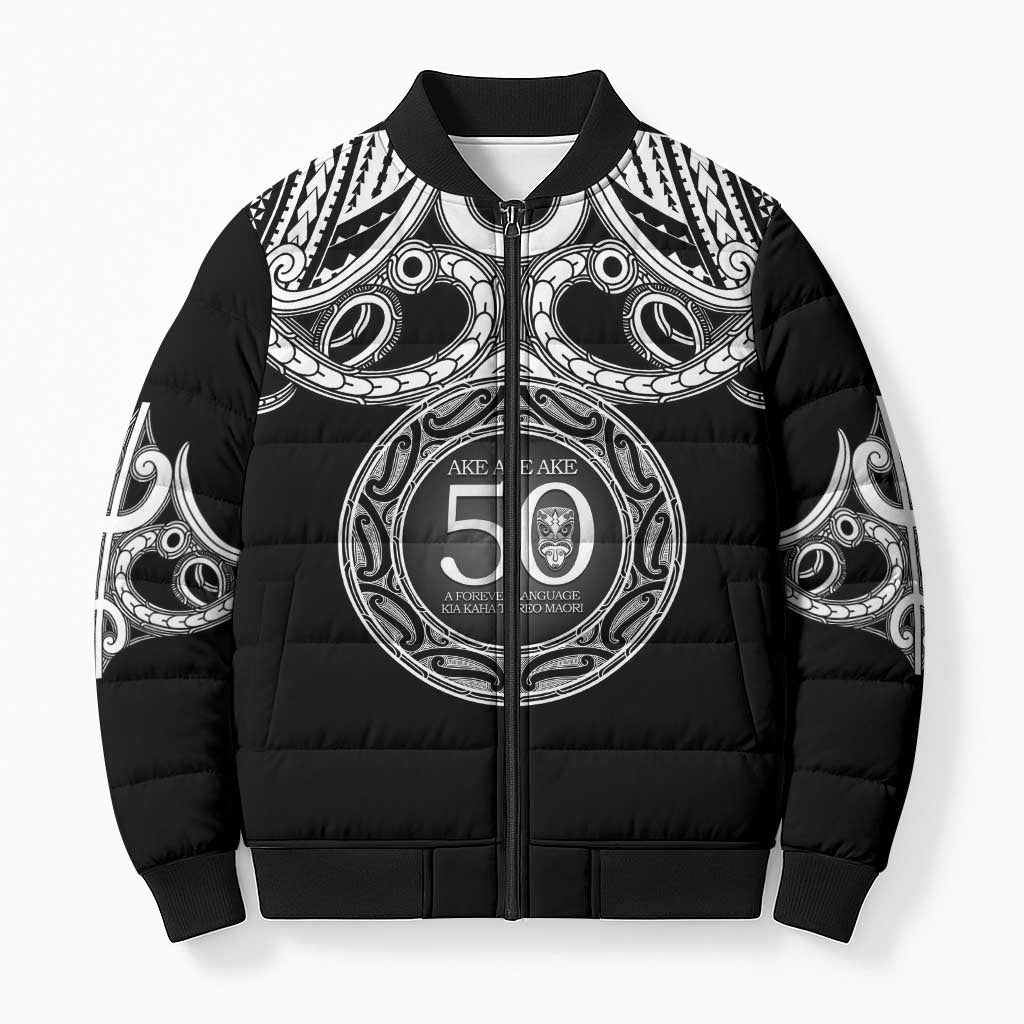 Kia Kaha Te Reo Maori New Zealand Bomber Puffer Jacket 50th Anniversary Ake Ake Ake - Vibe Hoodie