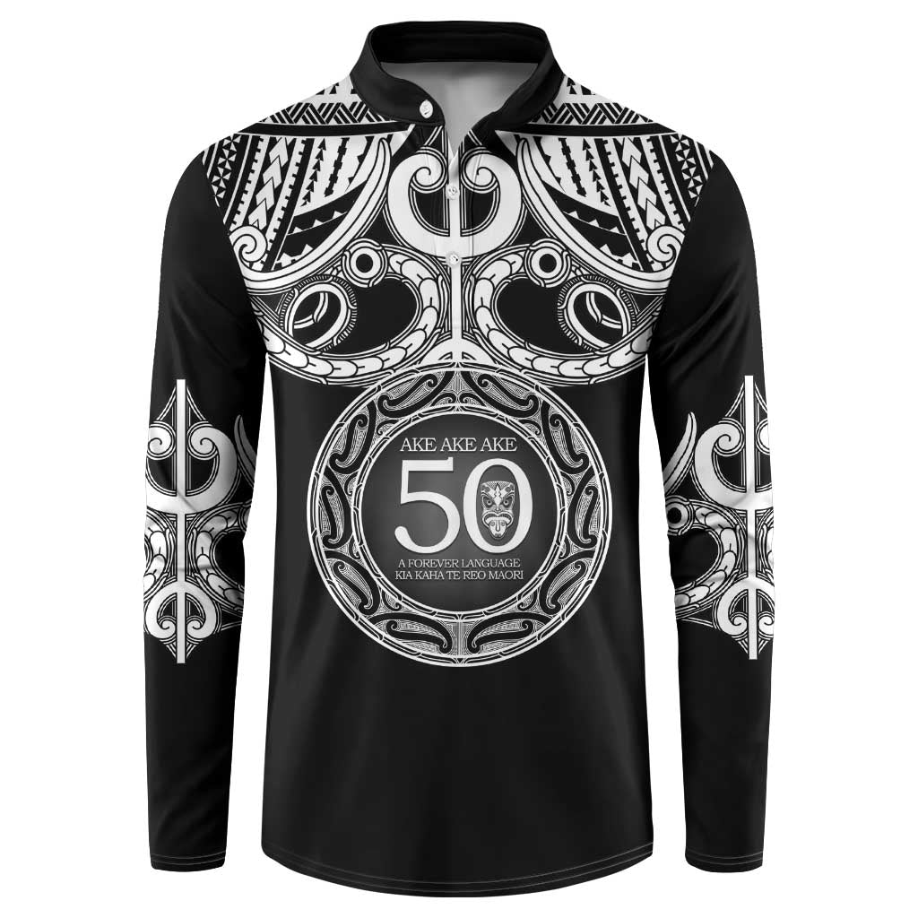 Kia Kaha Te Reo Maori New Zealand Button Sweatshirt 50th Anniversary Ake Ake Ake - Vibe Hoodie