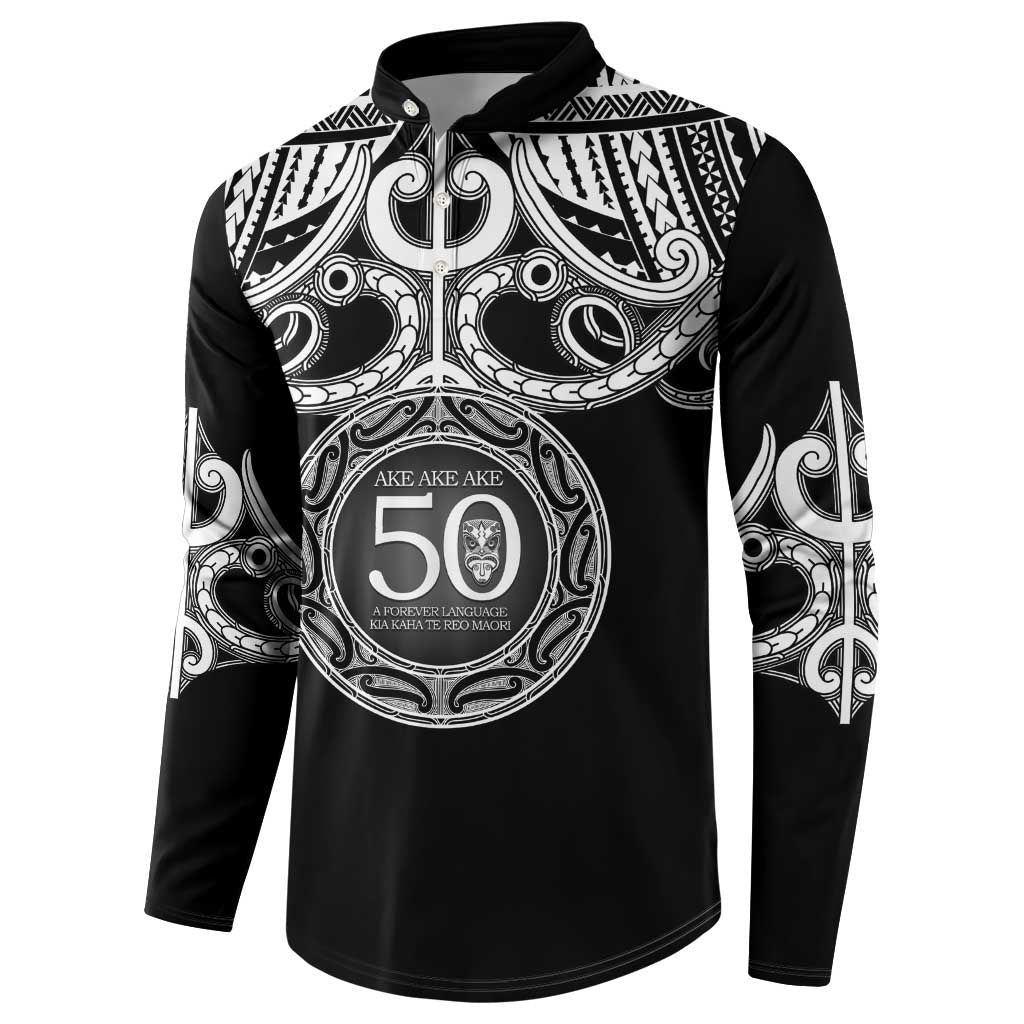 Kia Kaha Te Reo Maori New Zealand Button Sweatshirt 50th Anniversary Ake Ake Ake - Vibe Hoodie