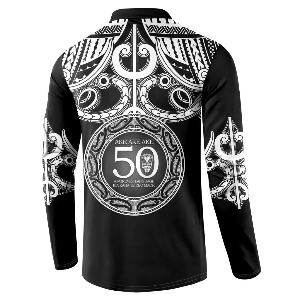 Kia Kaha Te Reo Maori New Zealand Button Sweatshirt 50th Anniversary Ake Ake Ake - Vibe Hoodie