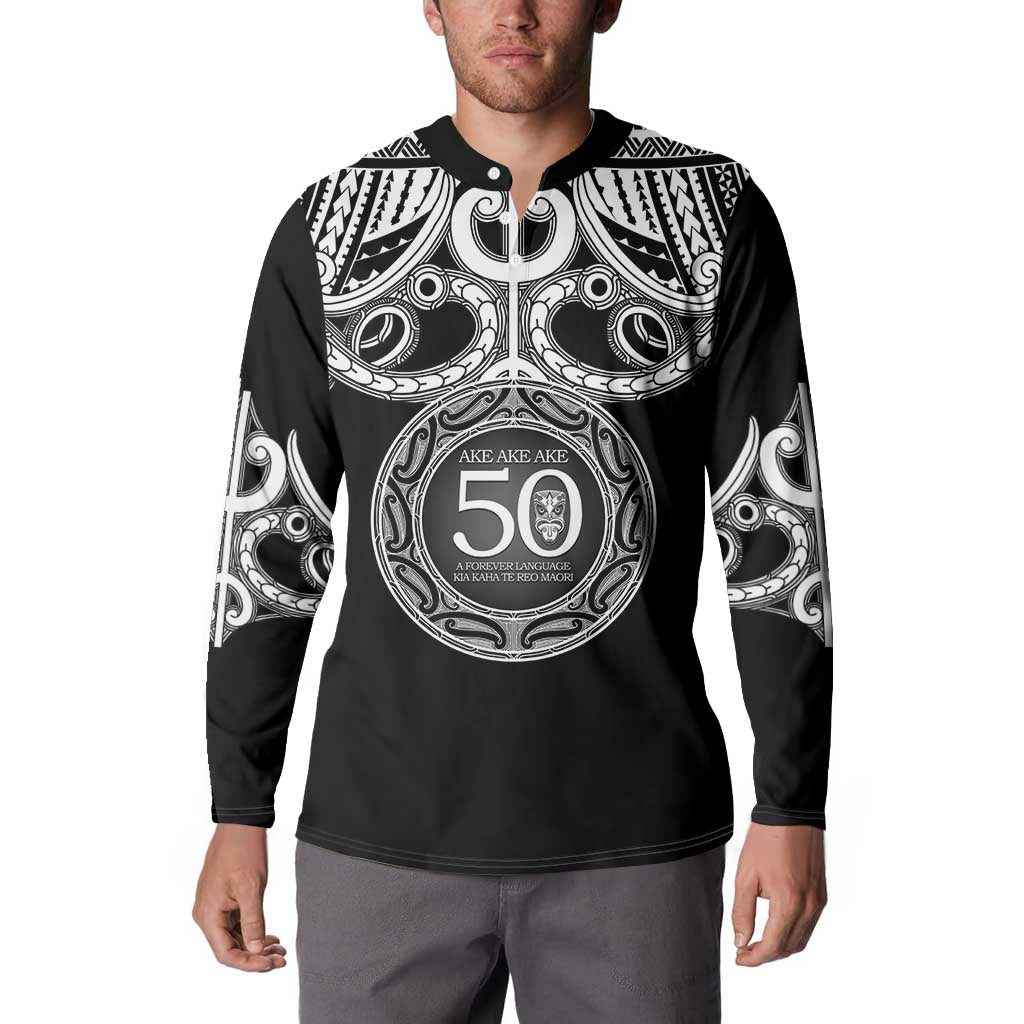 Kia Kaha Te Reo Maori New Zealand Button Sweatshirt 50th Anniversary Ake Ake Ake - Vibe Hoodie