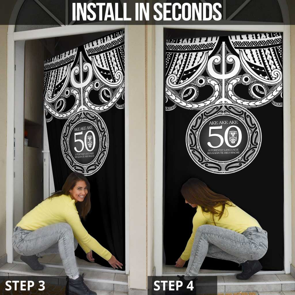 Kia Kaha Te Reo Maori New Zealand Door Cover 50th Anniversary Ake Ake Ake - Vibe Hoodie