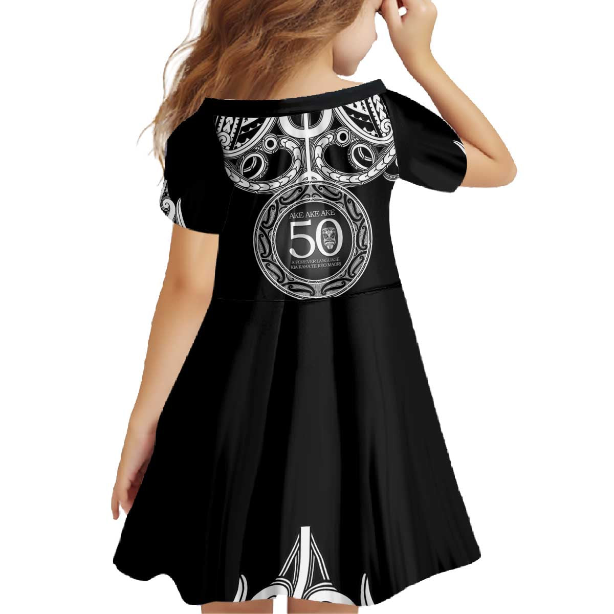 Kia Kaha Te Reo Maori New Zealand Family Matching Off The Shoulder Long Sleeve Dress and Hawaiian Shirt 50th Anniversary Ake Ake Ake - Vibe Hoodie