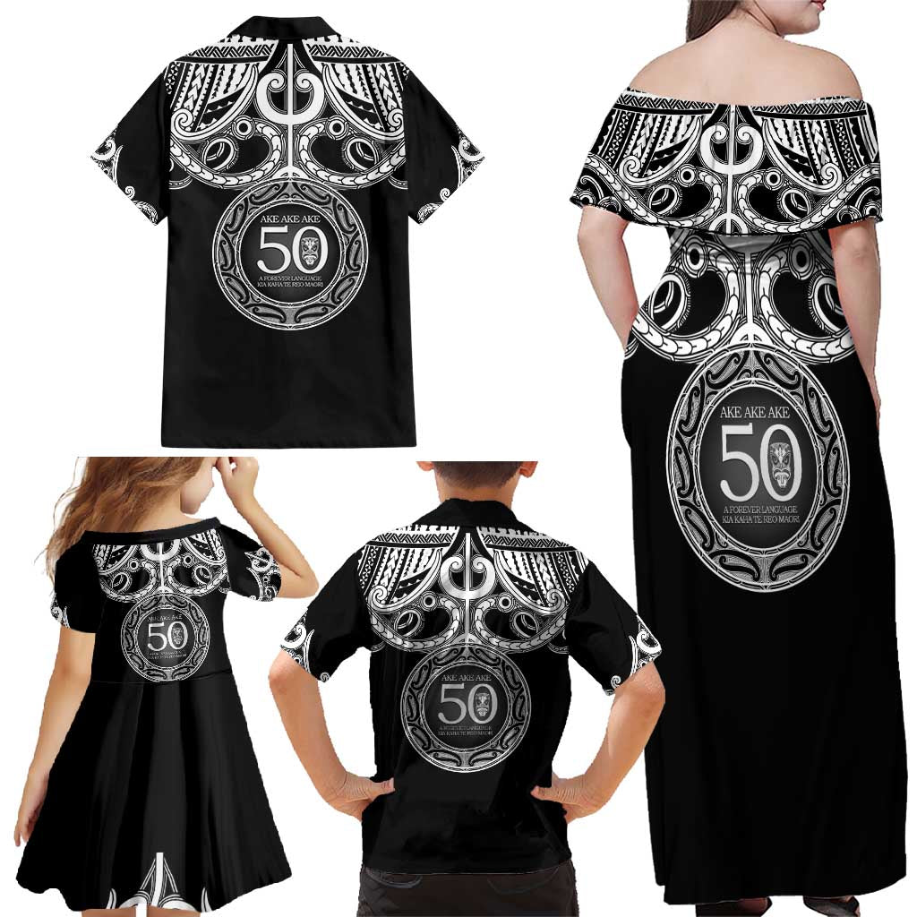 Kia Kaha Te Reo Maori New Zealand Family Matching Off Shoulder Maxi Dress and Hawaiian Shirt 50th Anniversary Ake Ake Ake - Vibe Hoodie