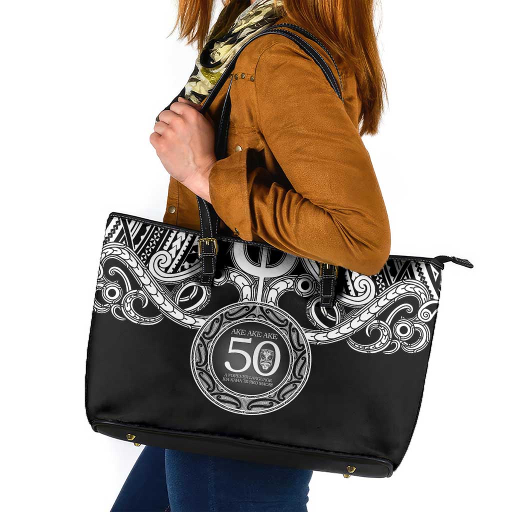 Kia Kaha Te Reo Maori New Zealand Leather Tote Bag 50th Anniversary Ake Ake Ake - Vibe Hoodie