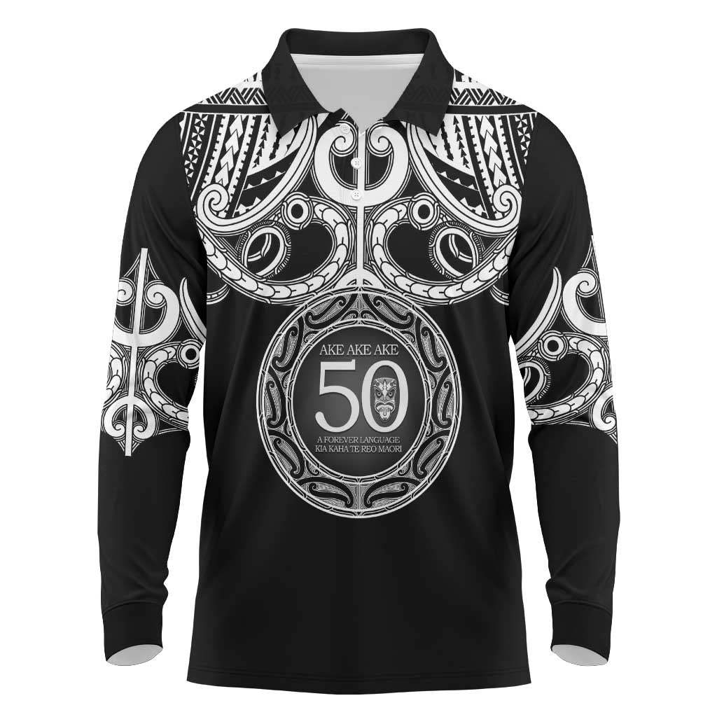 Kia Kaha Te Reo Maori New Zealand Long Sleeve Polo Shirt 50th Anniversary Ake Ake Ake - Vibe Hoodie