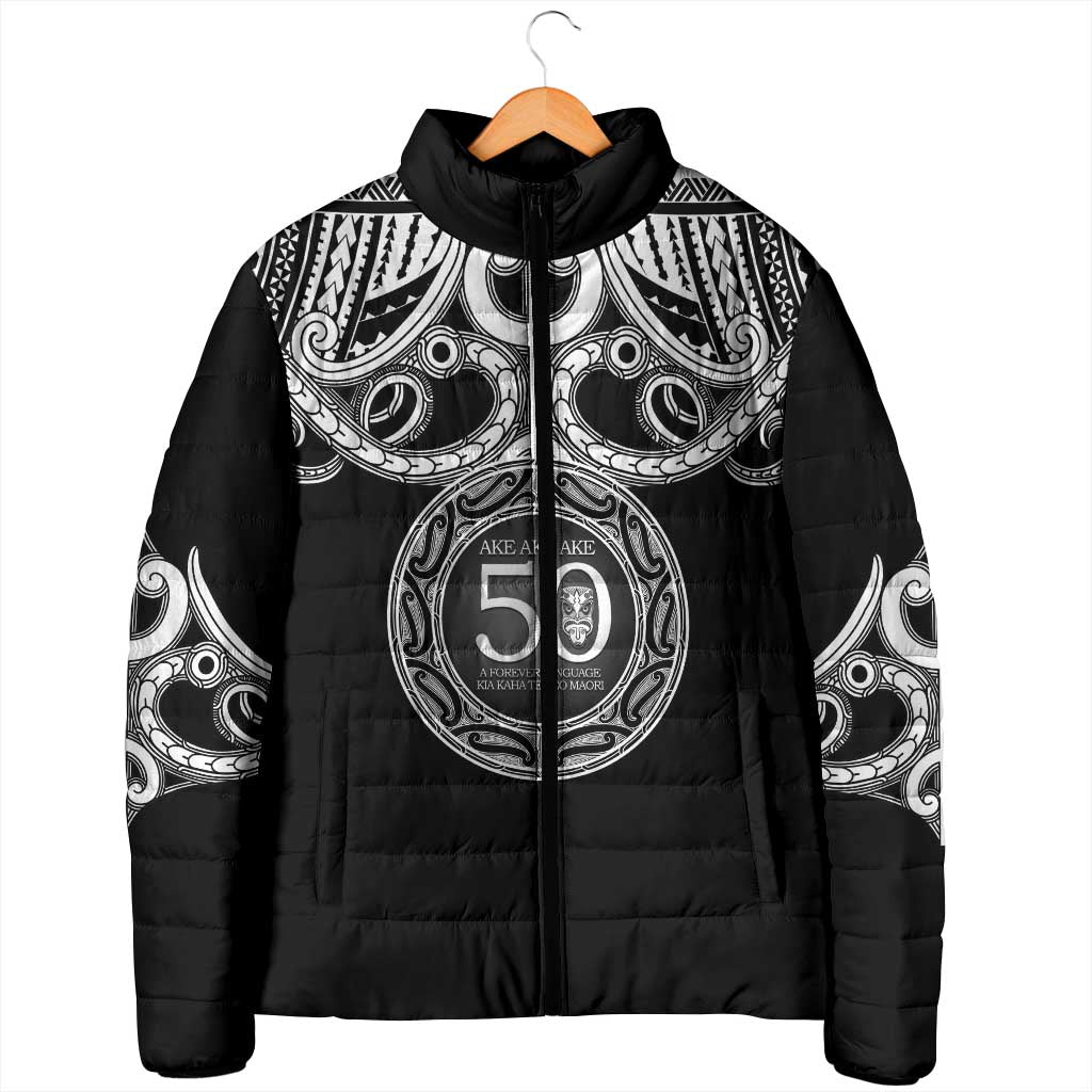 Kia Kaha Te Reo Maori New Zealand Padded Jacket 50th Anniversary Ake Ake Ake - Vibe Hoodie
