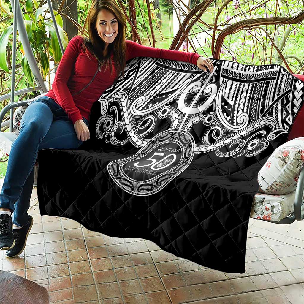 Kia Kaha Te Reo Maori New Zealand Quilt 50th Anniversary Ake Ake Ake - Vibe Hoodie