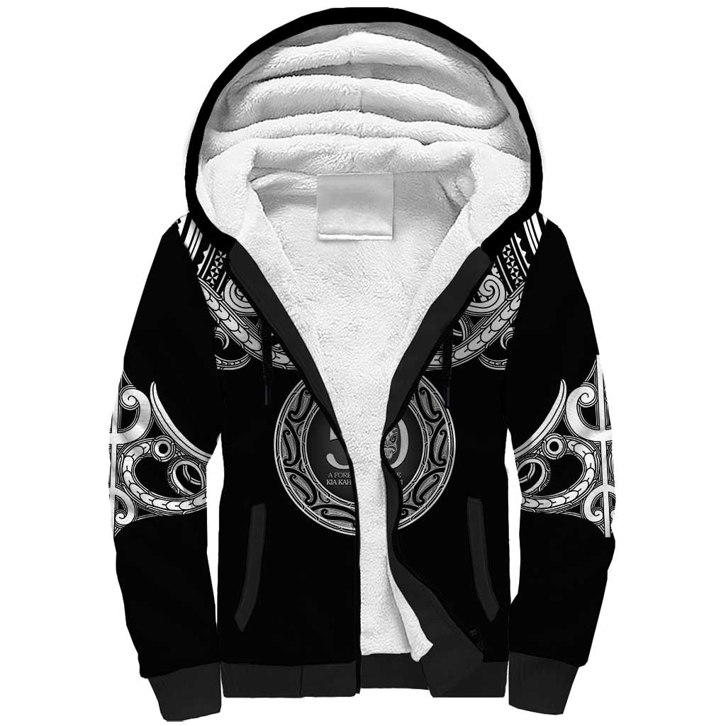 Kia Kaha Te Reo Maori New Zealand Sherpa Hoodie 50th Anniversary Ake Ake Ake - Vibe Hoodie