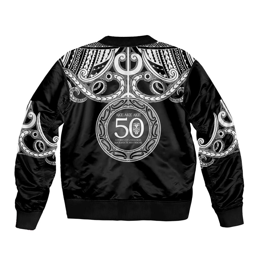 Kia Kaha Te Reo Maori New Zealand Sleeve Zip Bomber Jacket 50th Anniversary Ake Ake Ake - Vibe Hoodie