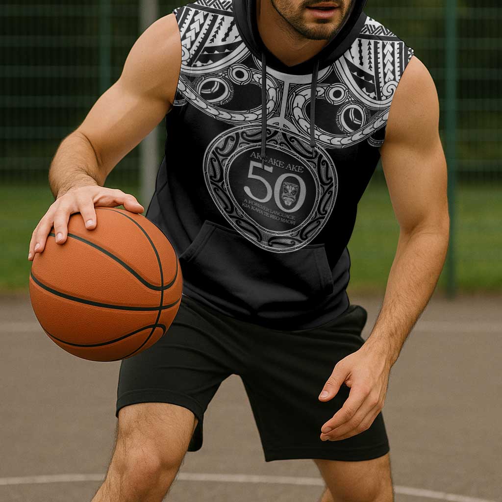 Kia Kaha Te Reo Maori New Zealand Sleeveless Hoodie 50th Anniversary Ake Ake Ake - Vibe Hoodie