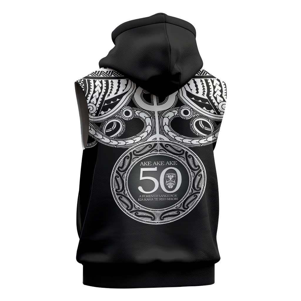 Kia Kaha Te Reo Maori New Zealand Sleeveless Zip Hoodie 50th Anniversary Ake Ake Ake - Vibe Hoodie