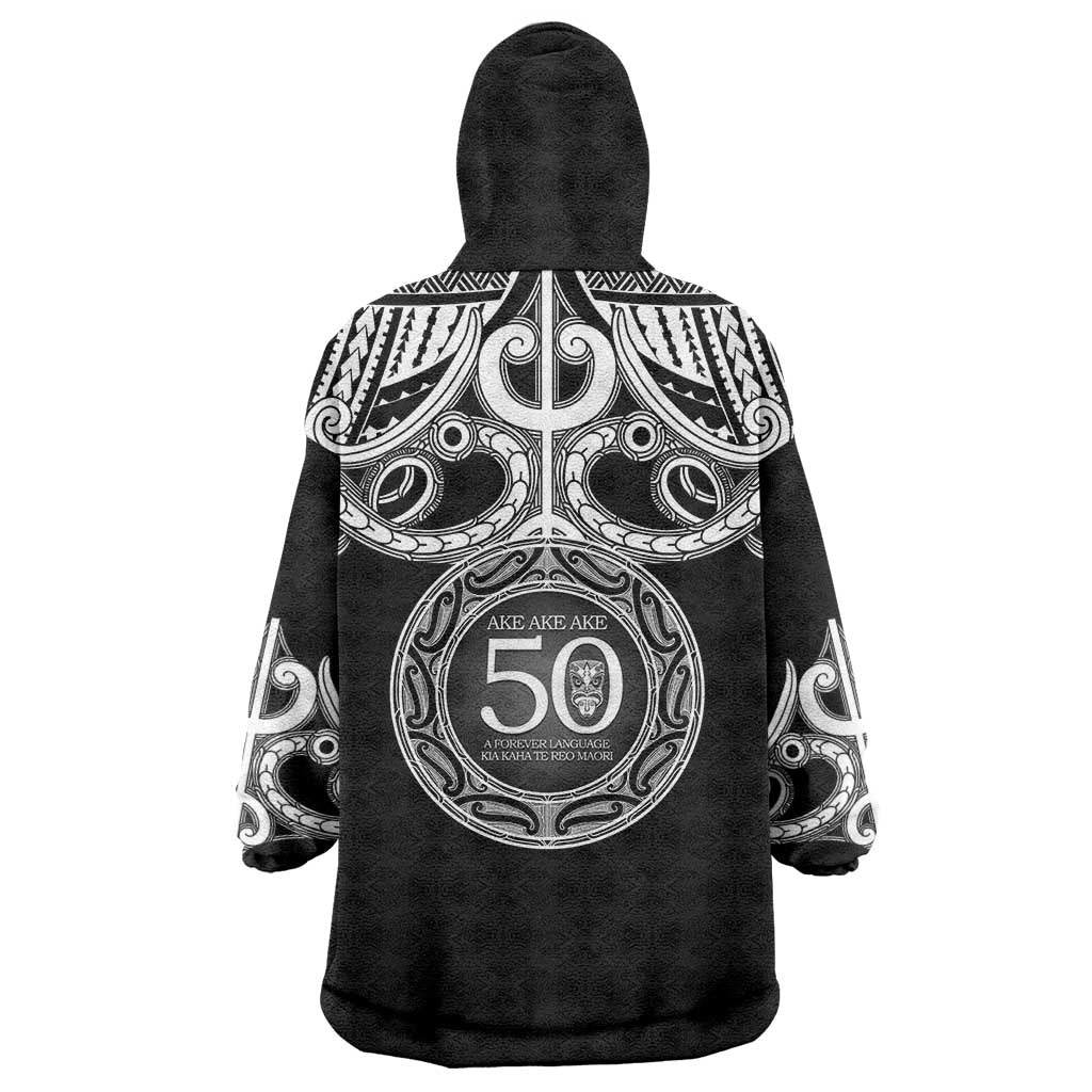Kia Kaha Te Reo Maori New Zealand Wearable Blanket Hoodie 50th Anniversary Ake Ake Ake - Vibe Hoodie