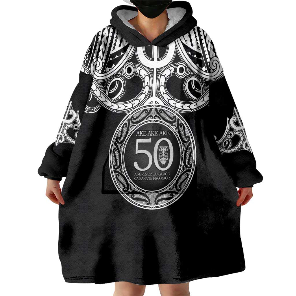 Kia Kaha Te Reo Maori New Zealand Wearable Blanket Hoodie 50th Anniversary Ake Ake Ake - Vibe Hoodie