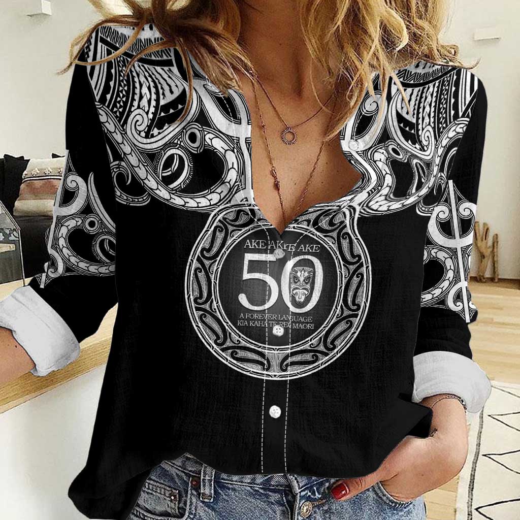 Kia Kaha Te Reo Maori New Zealand Women Casual Shirt 50th Anniversary Ake Ake Ake - Vibe Hoodie