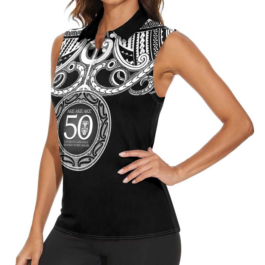 Kia Kaha Te Reo Maori New Zealand Women Sleeveless Polo Shirt 50th Anniversary Ake Ake Ake - Vibe Hoodie
