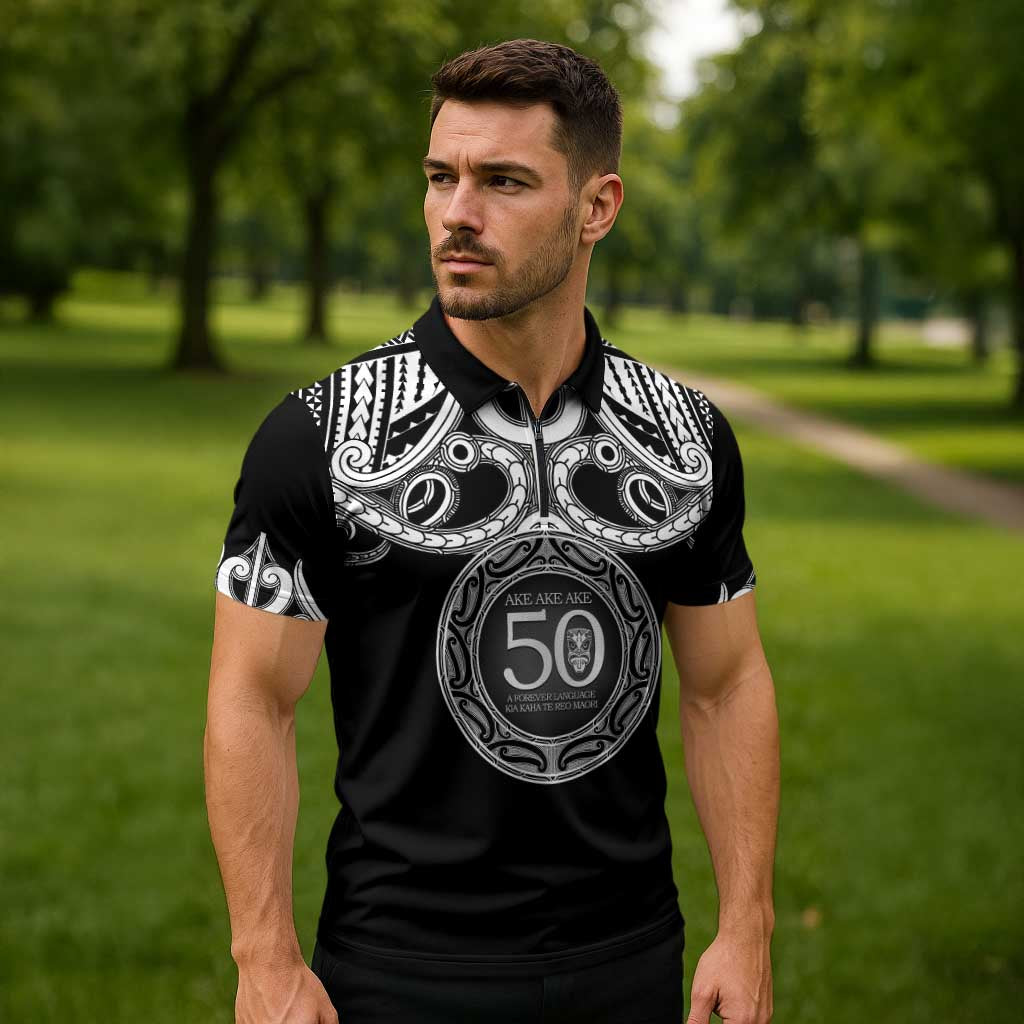 Kia Kaha Te Reo Maori New Zealand Zipper Polo Shirt 50th Anniversary Ake Ake Ake - Vibe Hoodie