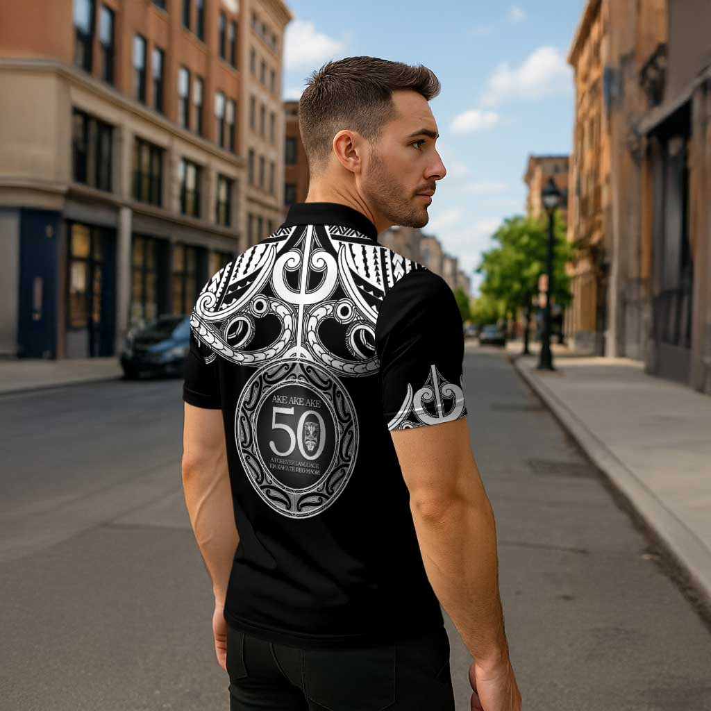 Kia Kaha Te Reo Maori New Zealand Zipper Polo Shirt 50th Anniversary Ake Ake Ake - Vibe Hoodie