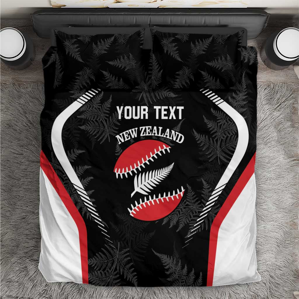 Custom New Zealand Silver Fern Softball Bedding Set Go Aotearoa - Vibe Hoodie Shop