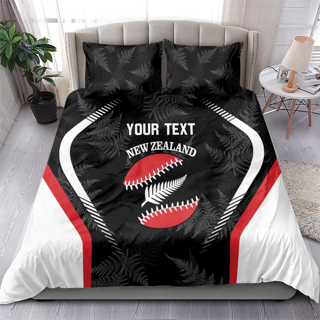 Custom New Zealand Silver Fern Softball Bedding Set Go Aotearoa - Vibe Hoodie Shop