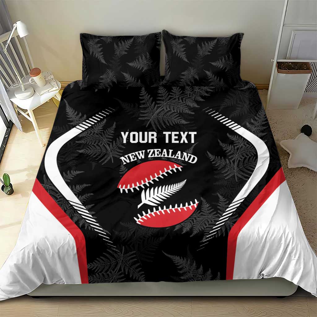 Custom New Zealand Silver Fern Softball Bedding Set Go Aotearoa - Vibe Hoodie Shop