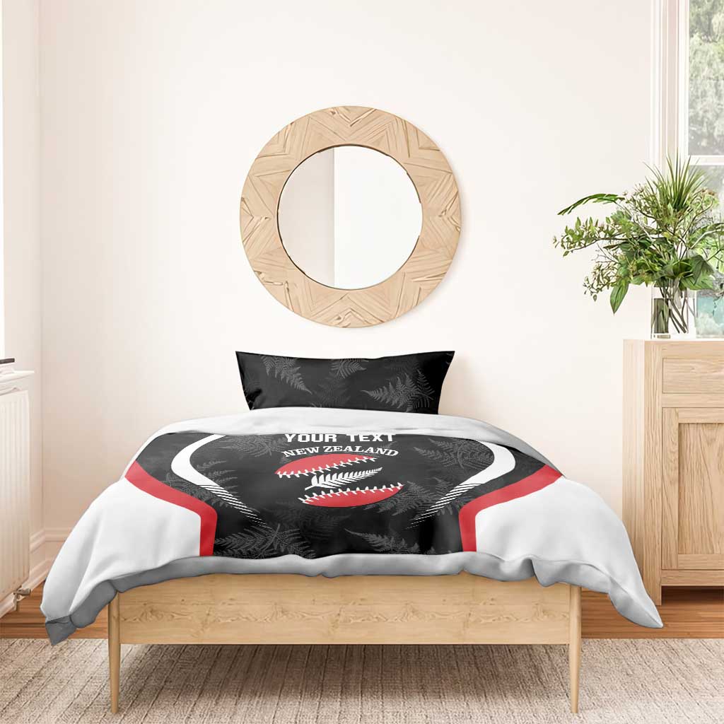 Custom New Zealand Silver Fern Softball Bedding Set Go Aotearoa - Vibe Hoodie Shop