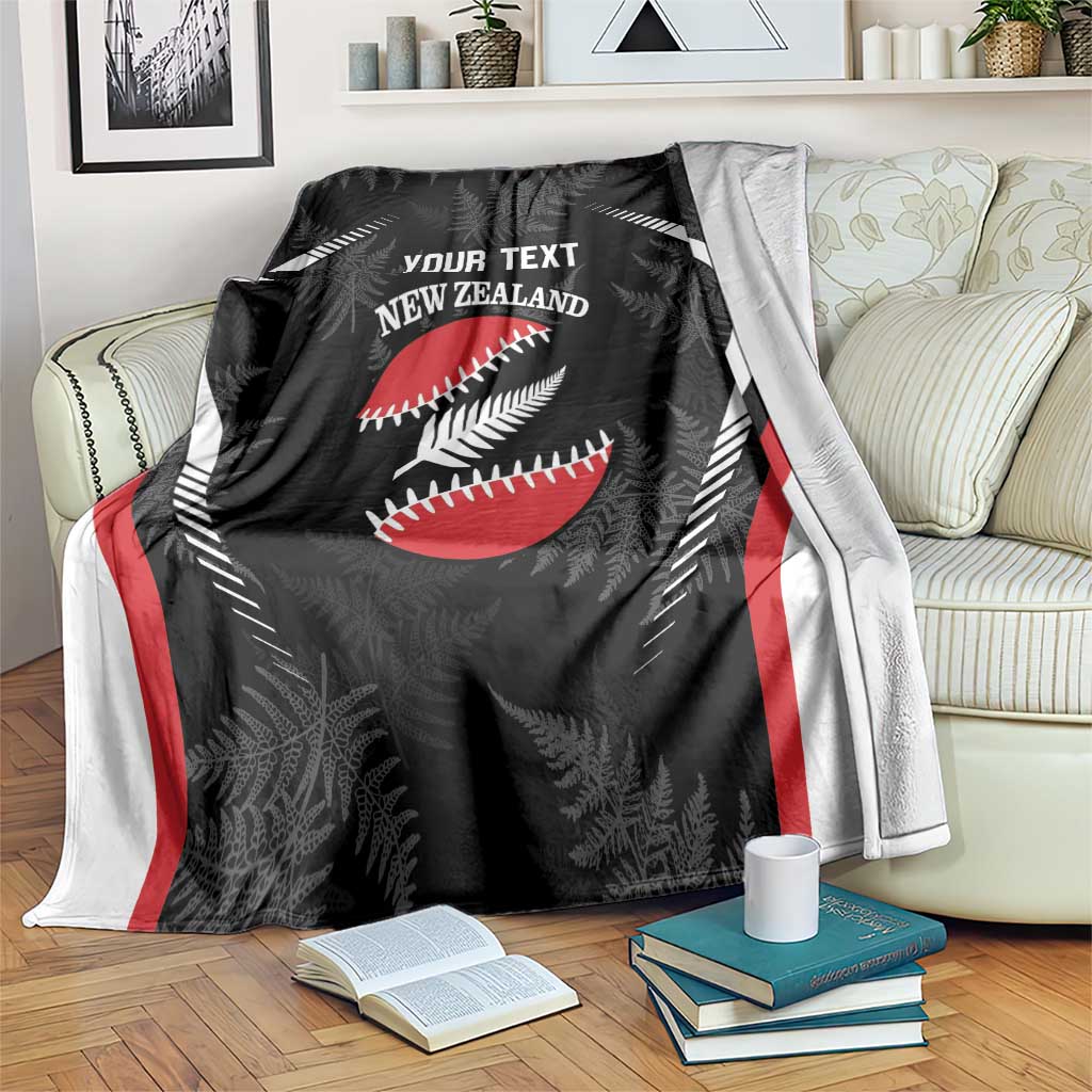 Custom New Zealand Silver Fern Softball Blanket Go Aotearoa - Vibe Hoodie Shop