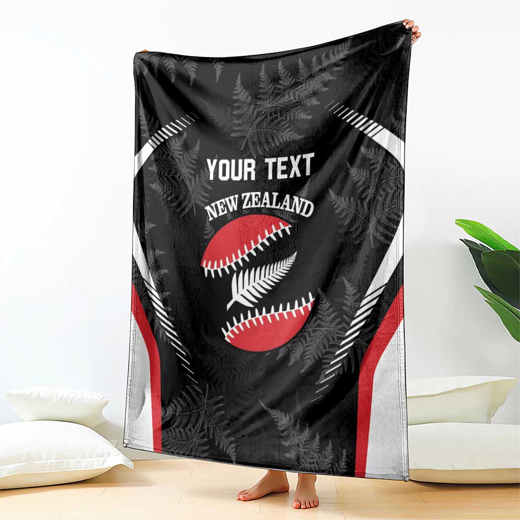 Custom New Zealand Silver Fern Softball Blanket Go Aotearoa - Vibe Hoodie Shop