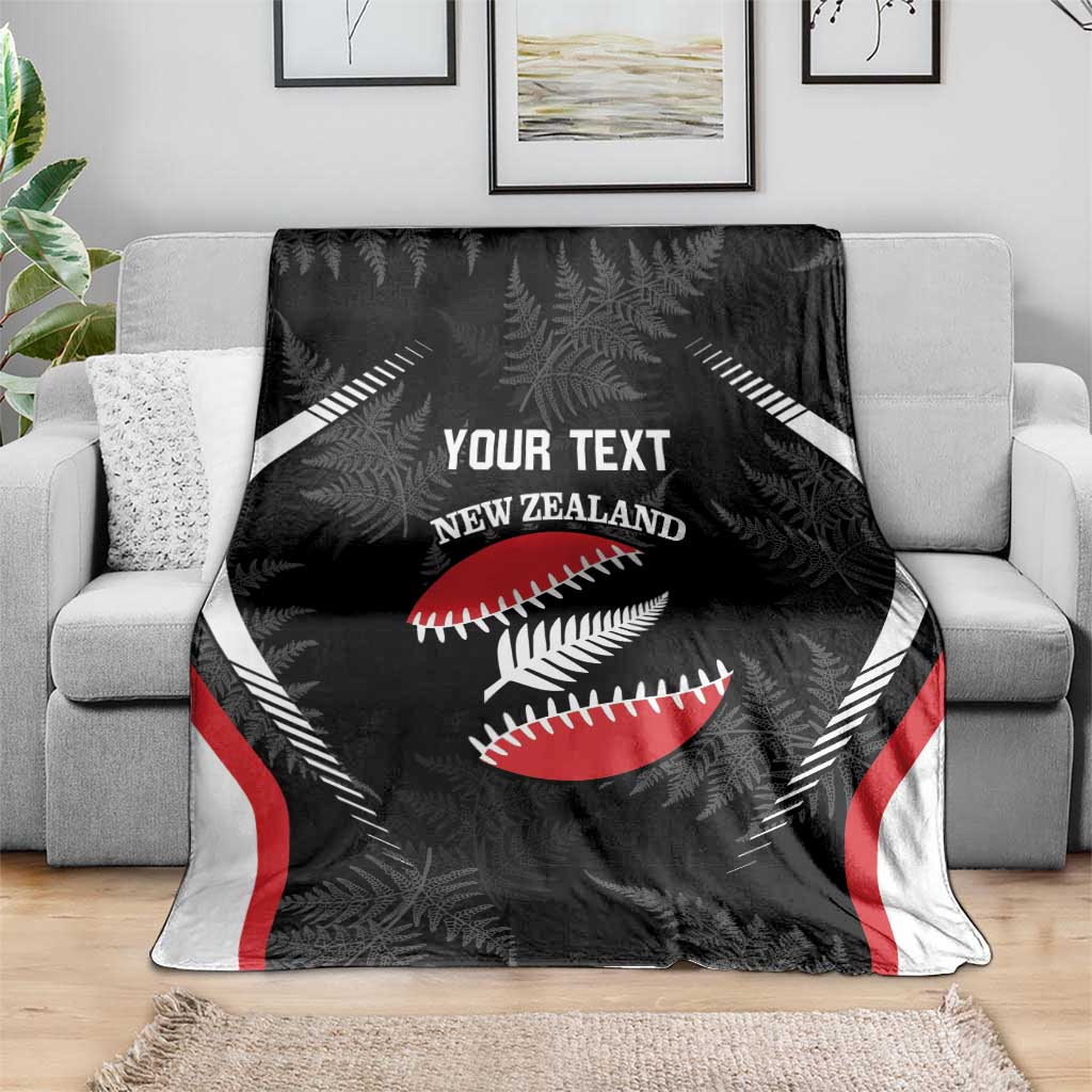 Custom New Zealand Silver Fern Softball Blanket Go Aotearoa - Vibe Hoodie Shop