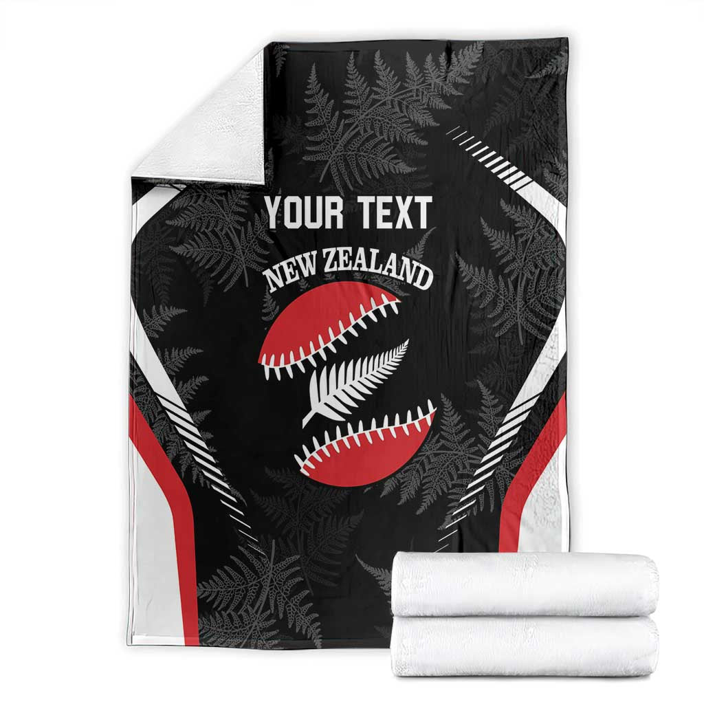 Custom New Zealand Silver Fern Softball Blanket Go Aotearoa - Vibe Hoodie Shop