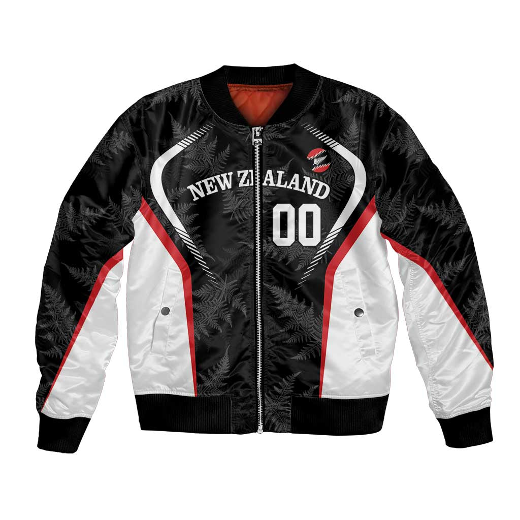 Custom New Zealand Silver Fern Softball Bomber Jacket Go Aotearoa - Vibe Hoodie Shop