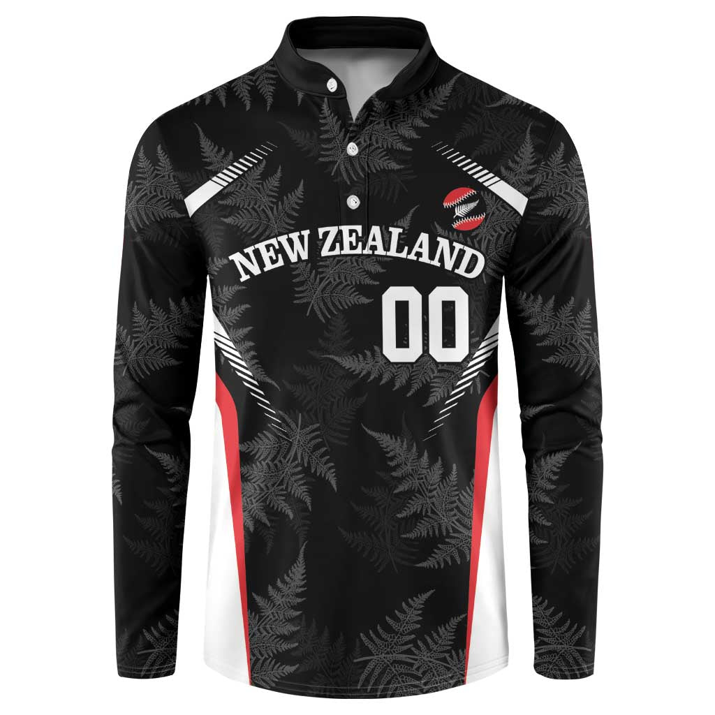 Custom New Zealand Silver Fern Softball Button Sweatshirt Go Aotearoa