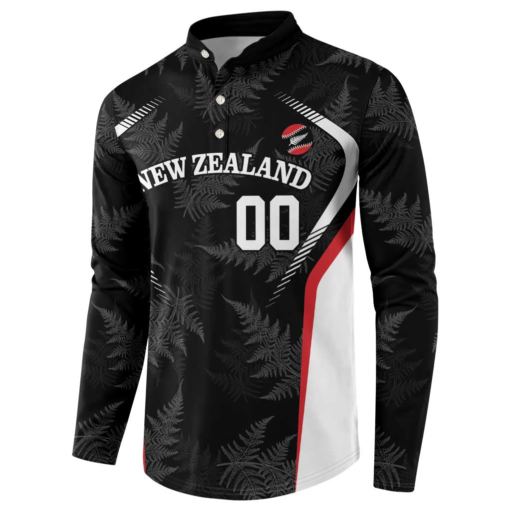 Custom New Zealand Silver Fern Softball Button Sweatshirt Go Aotearoa