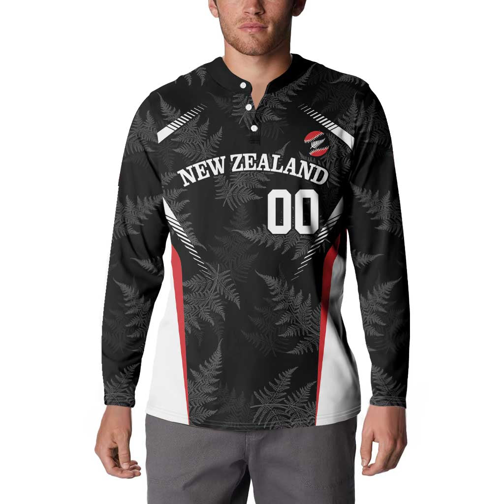 Custom New Zealand Silver Fern Softball Button Sweatshirt Go Aotearoa