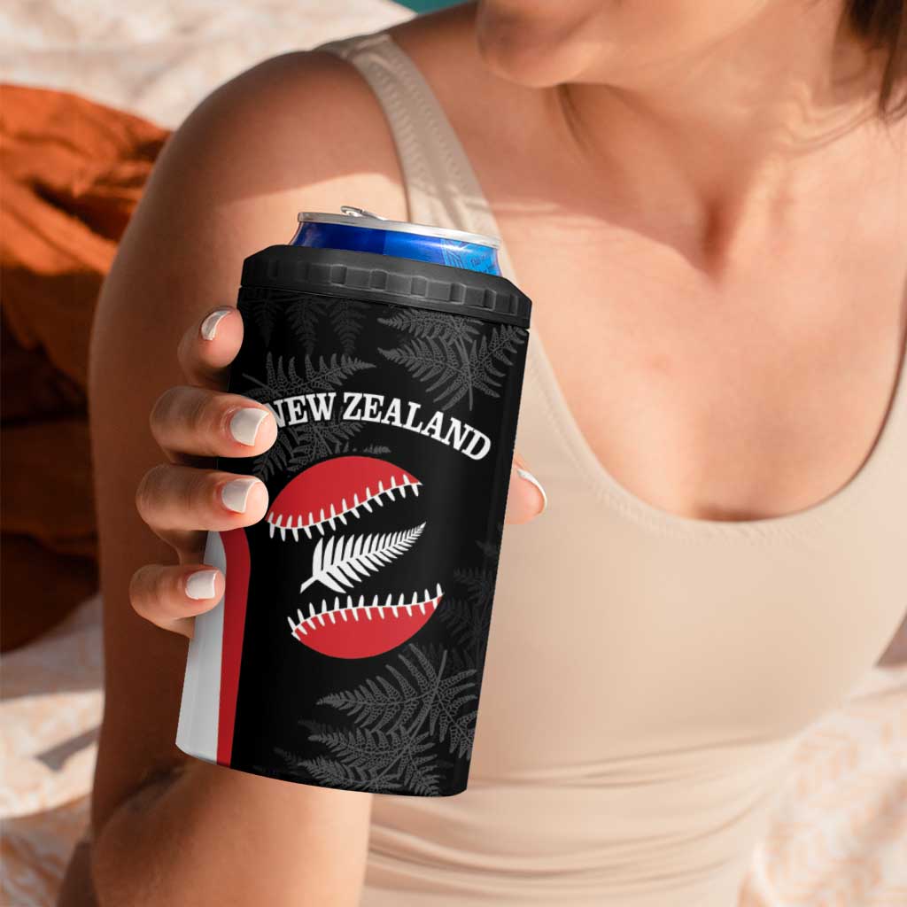 Personalised New Zealand Silver Fern Softball 4 in 1 Can Cooler Tumbler Go Aotearoa LT14