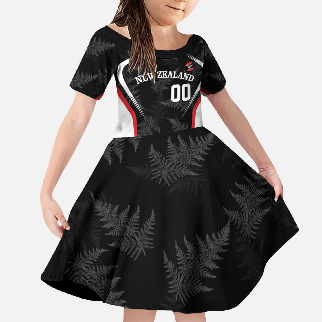 Custom New Zealand Silver Fern Softball Family Matching Long Sleeve Bodycon Dress and Hawaiian Shirt Go Aotearoa